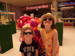 Posing in one of the numerous malls we've visited ... S'Pore is made up of a million malls!