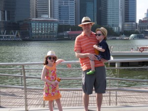 Boardwalk near entrance to Marina Sands mall.