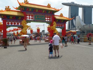 entrance to CNY celebrations at the Promenade