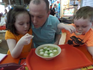 Fishball soup at a hawker centre near Holland Village.